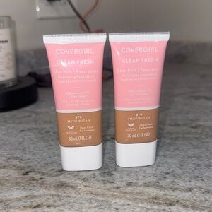 Lot of 2 Covergirl Clean Fresh Skin Milk Foundation - 570 Medium/Tan